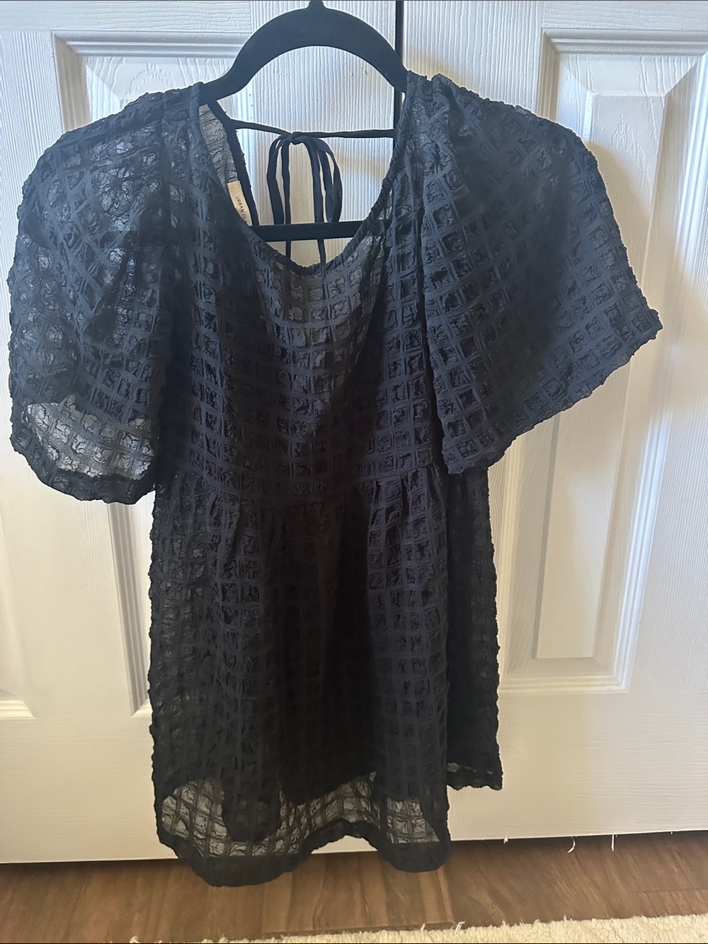 Urban Outfitters Women’s Black Textured Sheer Top XS